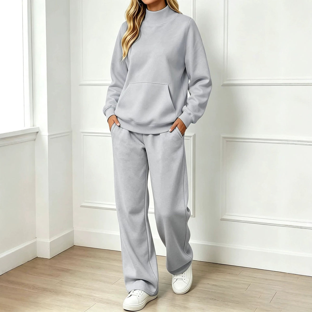 Ensemble sweat-shirt femme à col montant - Confortable et assorti