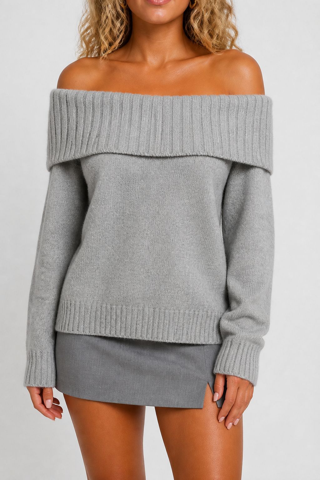 Maglione donna a maniche lunghe in tinta unita - Morbido e versatile
