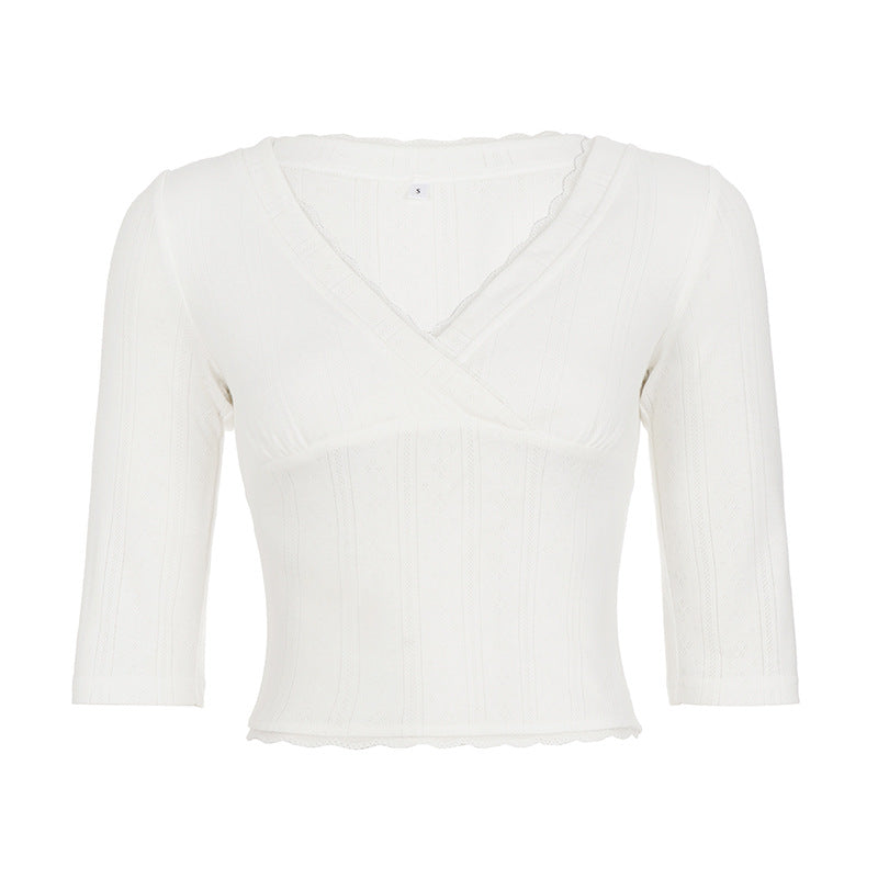Top donna aderente tinta unita versatile