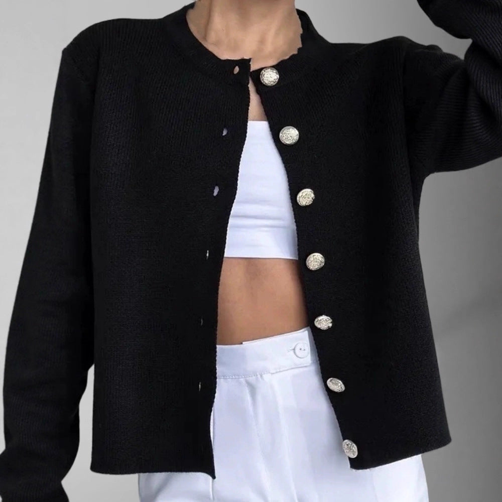 Cardigan femme en maille boutonné - Minimaliste et polyvalent
