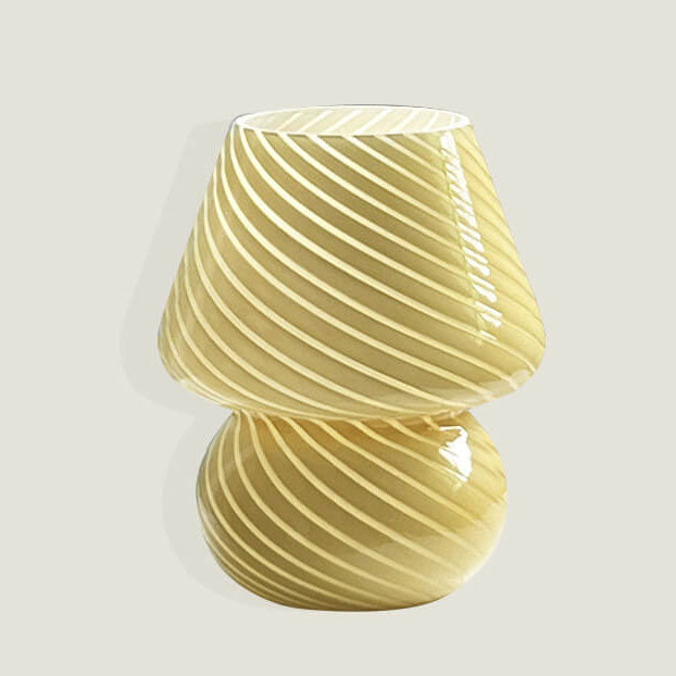 Lampada da tavolo moderna e minimalista in vetro spugna a righe