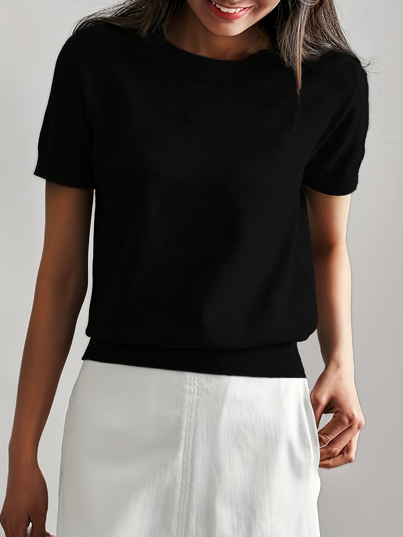 Maglione Donna Leggera Manica Corta Casual – Premium, Estiva, Confortevole