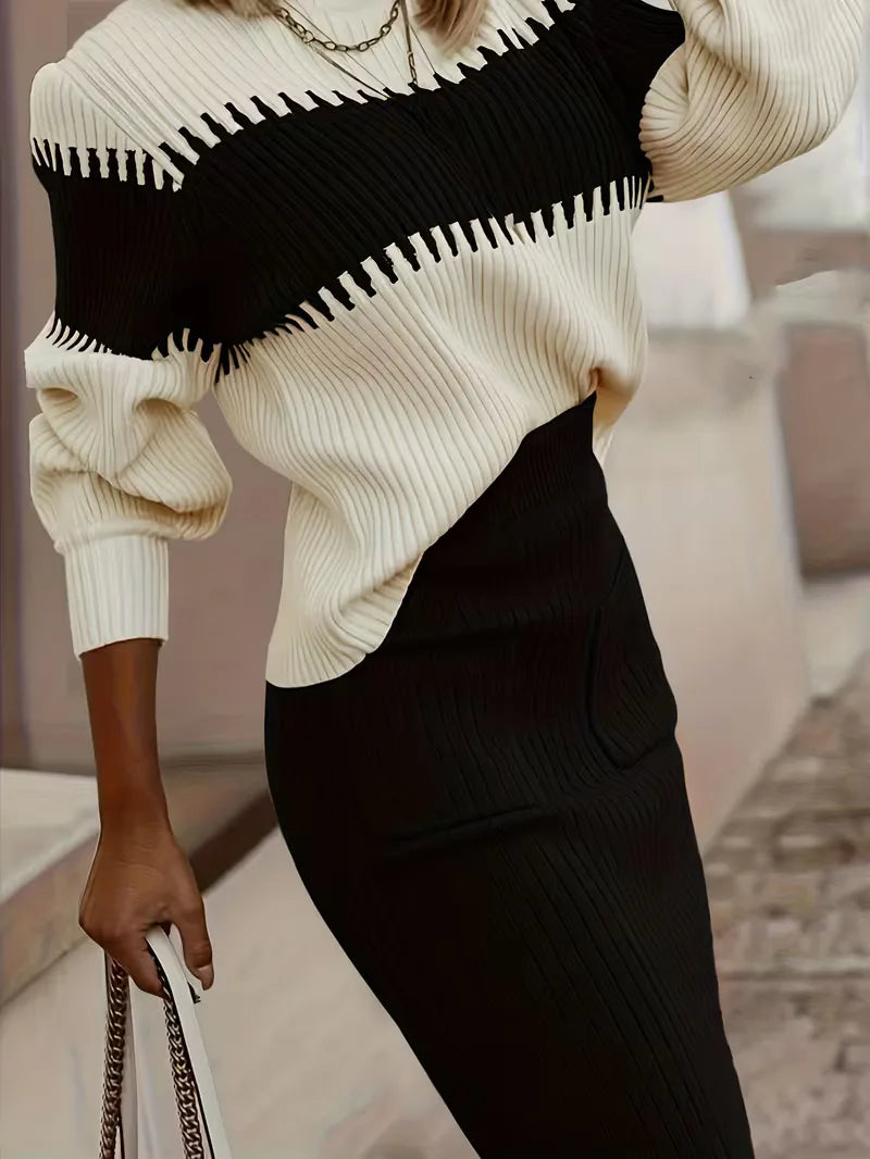 Two-piece ribbed-texture set - Coordinated and comfortable