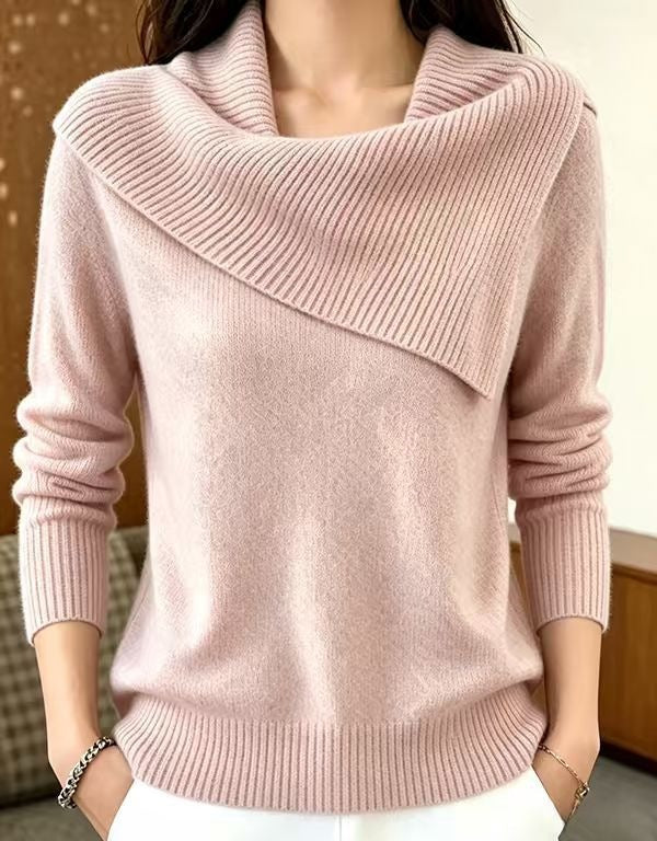 Maglione donna rilassato con collo a revers - Comodo e versatile