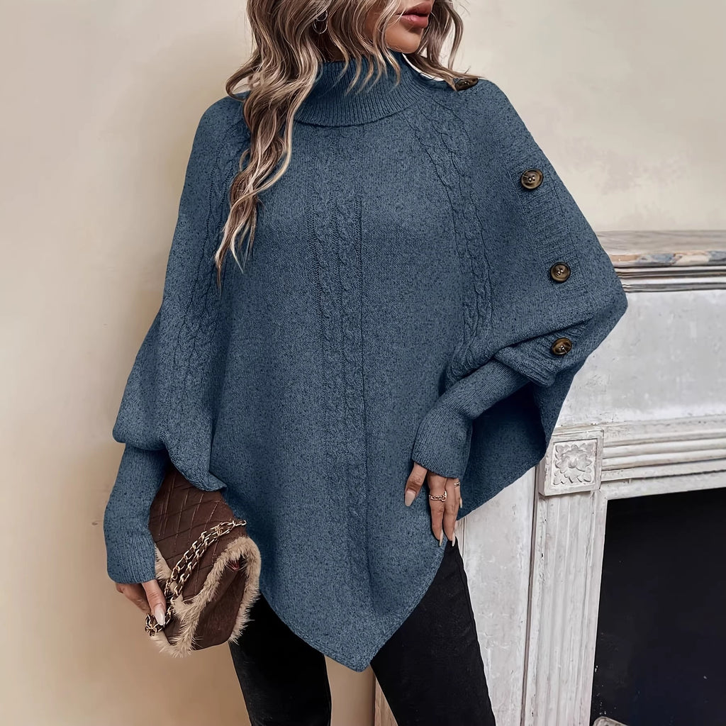 Suéter amplio de mujer de color liso - Suave y casual