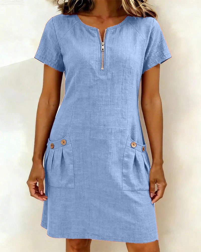 Abito da donna linea A a maniche corte - Pratico ed elegante