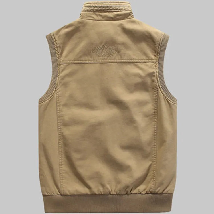Gilet da uomo in stile vintage con tasche multiple