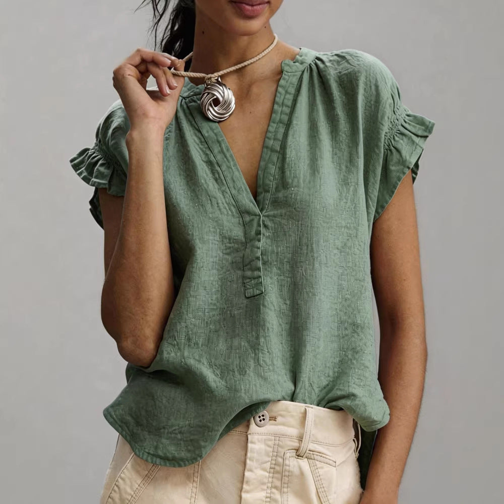 Camicia da donna in cotone dallo stile casual