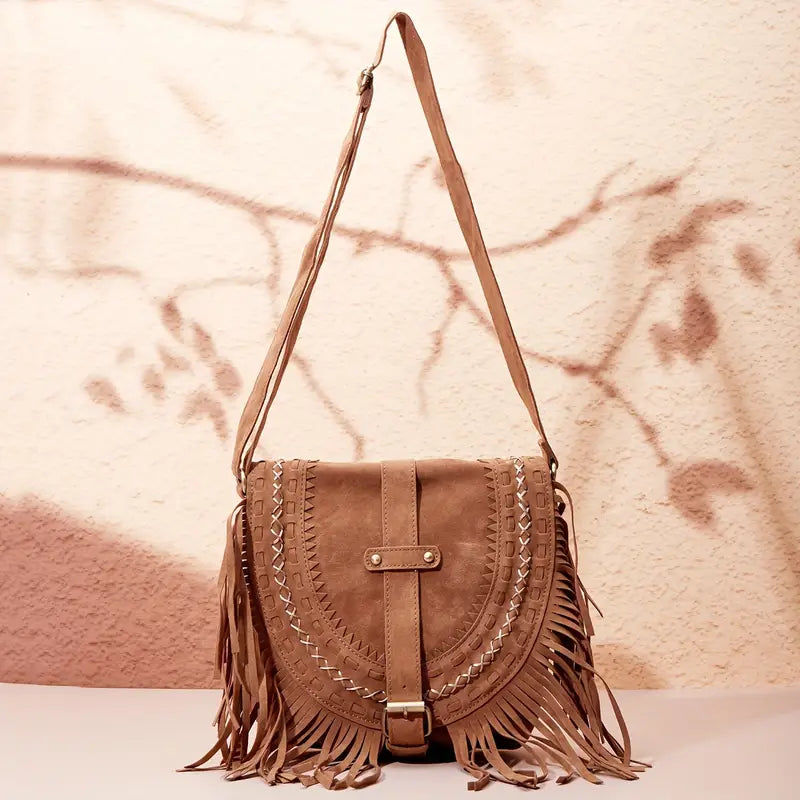 Borsa a tracolla da donna con nappina