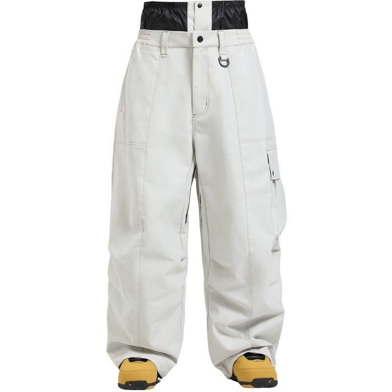 Pantaloni da sci antivento unisex a vestibilità ampia – Invernali traspiranti