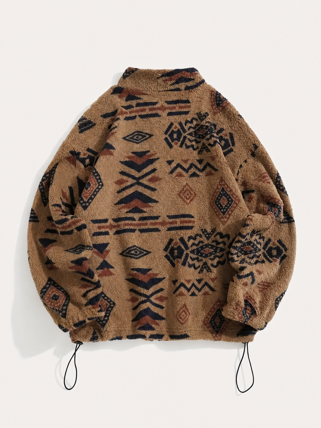 Blouson aviateur sherpa pour femme à motif aztèque - Chaud et tendance
