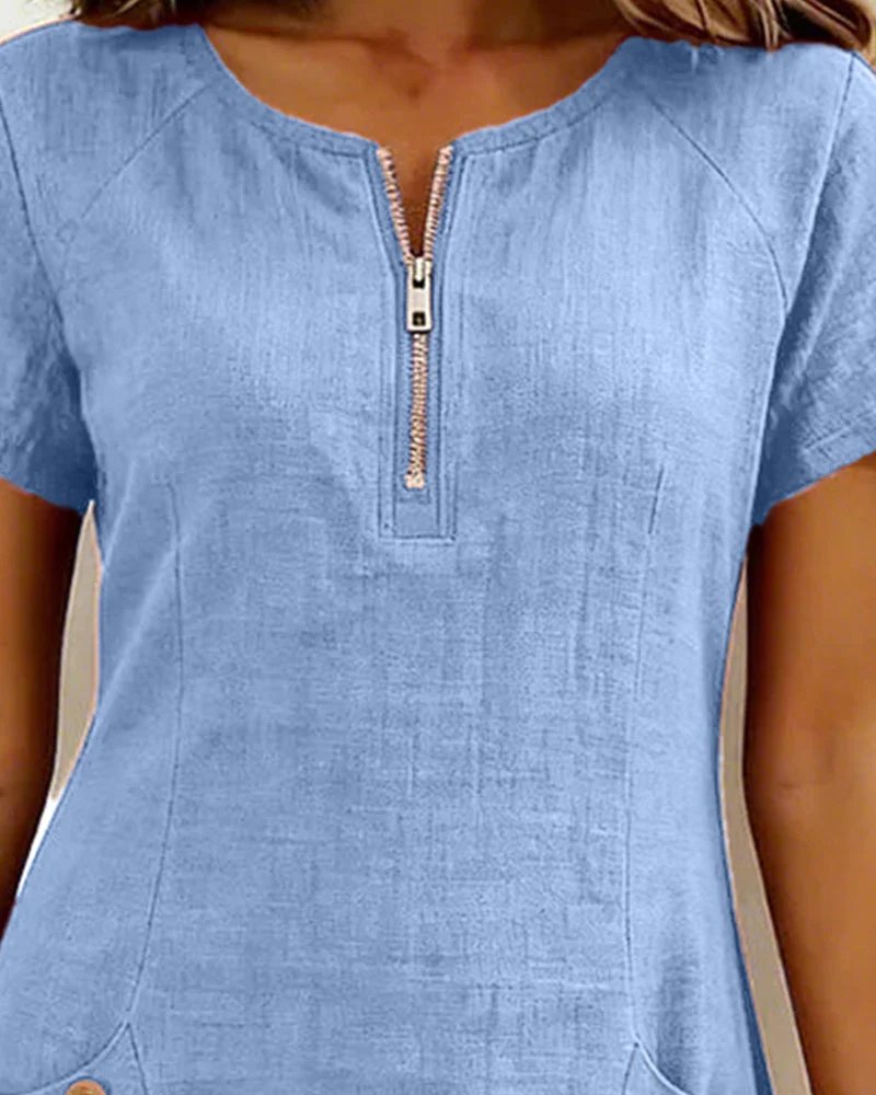 Abito da donna linea A a maniche corte - Pratico ed elegante