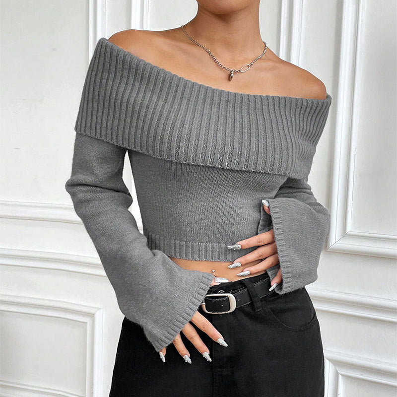 Pull femme épaules dénudées - Ajusté et tendance