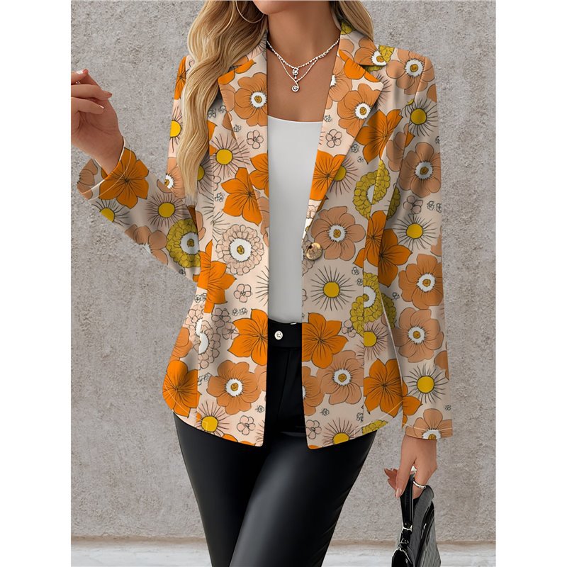 Giacca da donna blu navy a pois bianchi – Stile casual chic ed elegante
