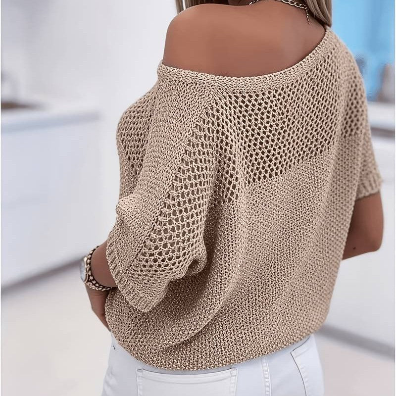 Top femme en maille ajourée - Léger et décontracté