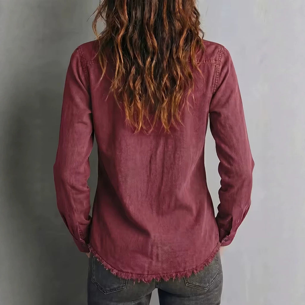 Camicia western donna con frange - Retro e originale