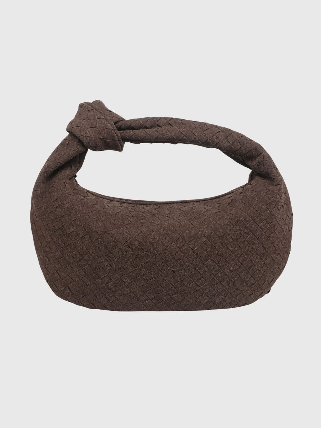 Borsa Donna Media in Suede Intrecciato – Stile Elegante con Nodo Quotidiano
