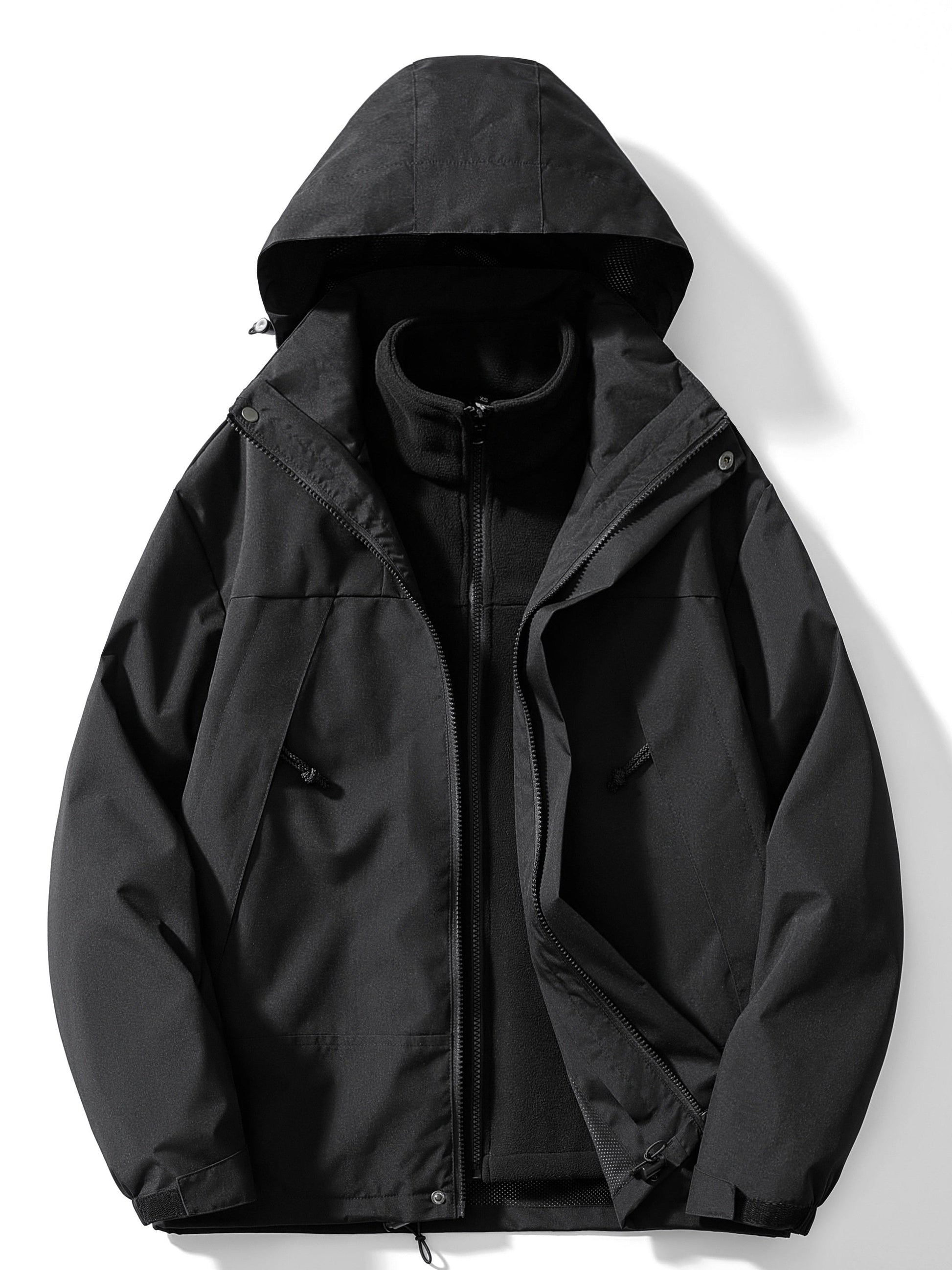 Giacca in pile 3 in 1 da donna – Giacca a vento invernale con cappuccio