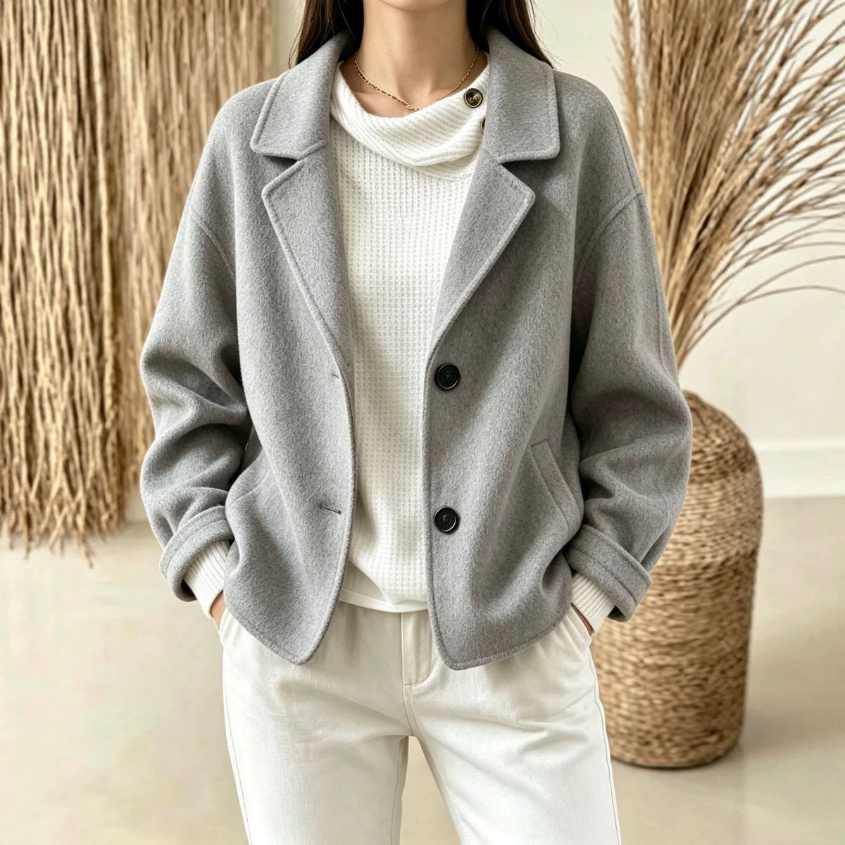 Tailleur slim pour femme à deux boutons - Minimaliste et chic