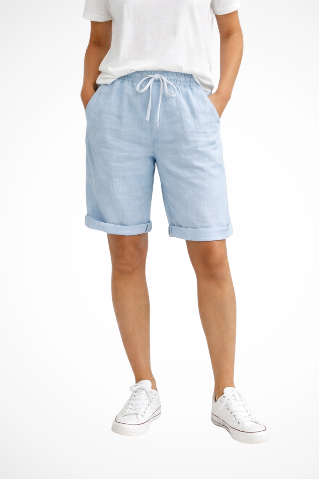 Pantaloni capri da donna in lino dalla vestibilità comoda – Leggeri, comodi e adatti a tutti i giorni