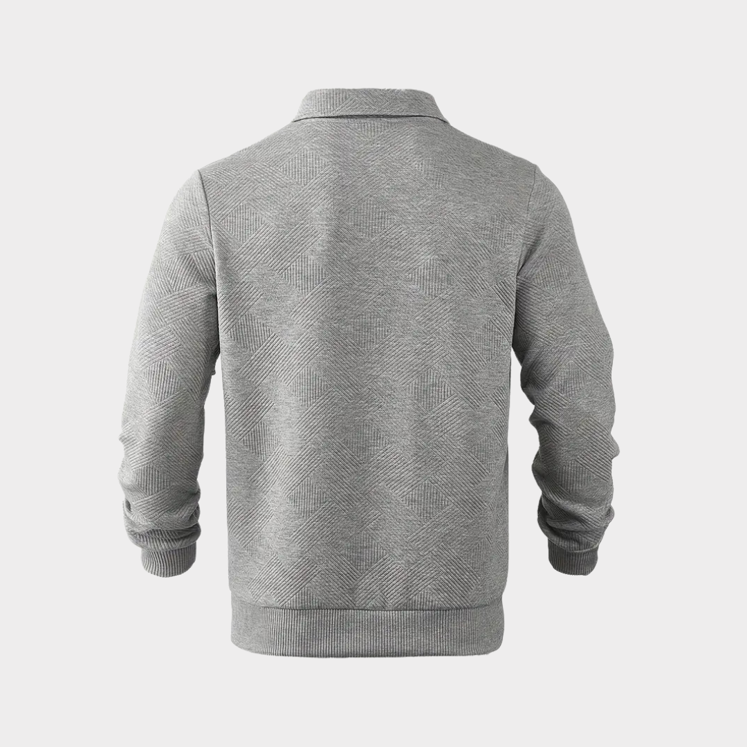 Maglione premium da uomo con mezza zip