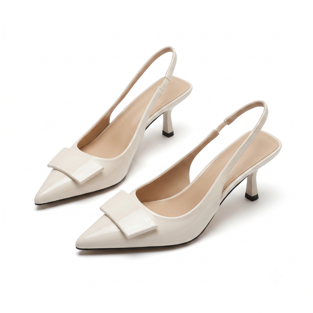 Slingback da ufficio con tacco basso da donna - Eleganti e raffinate