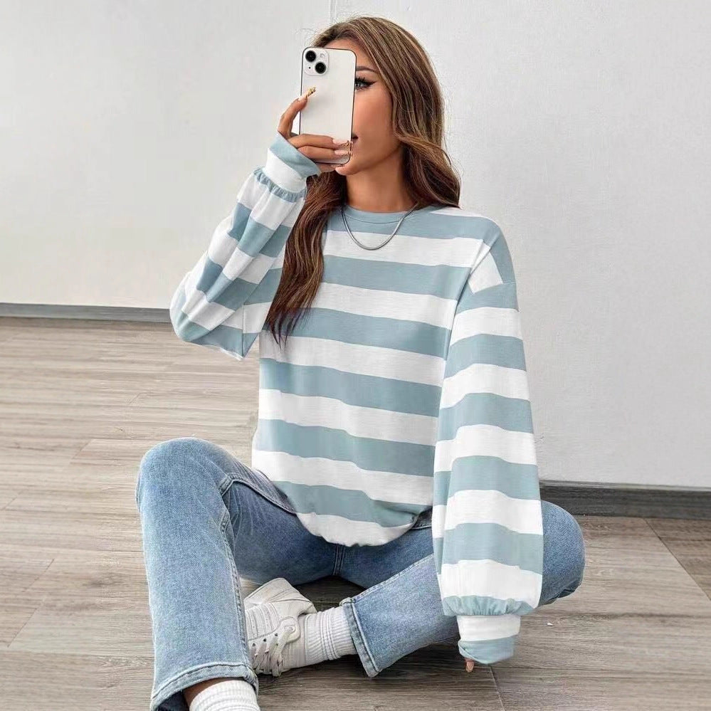 Top de mujer a rayas y manga larga - Informal y moderno