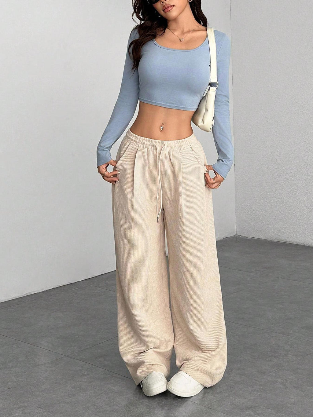 Pantalon femme en velours côtelé - Doux et tendance
