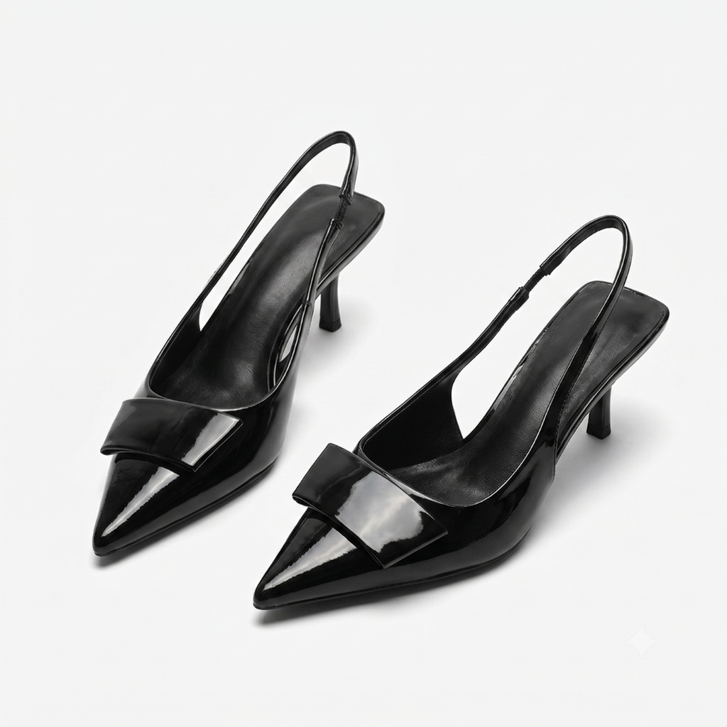 Slingback da ufficio con tacco basso da donna - Eleganti e raffinate