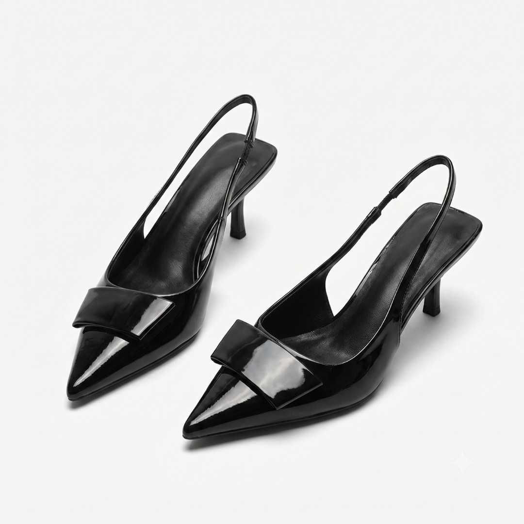Slingback da ufficio con tacco basso da donna - Eleganti e raffinate