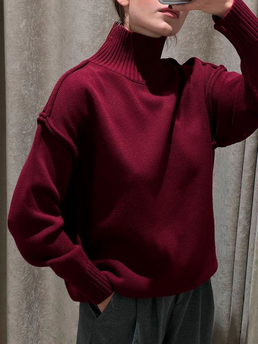 Maglione dolcevita donna spesso - Caldo e casual