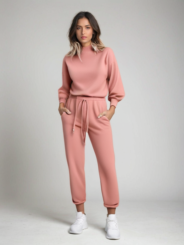 Completo tuta donna in due pezzi, elegante e comodo