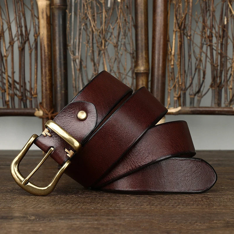 Cintura Classica Ares in Pelle Artigianale – Stile Premium Resistente Casual ed Elegante