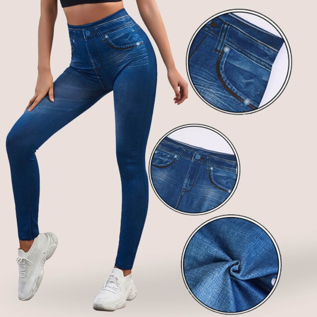 Premium women's sculpting stretch anti-cellulite jeans