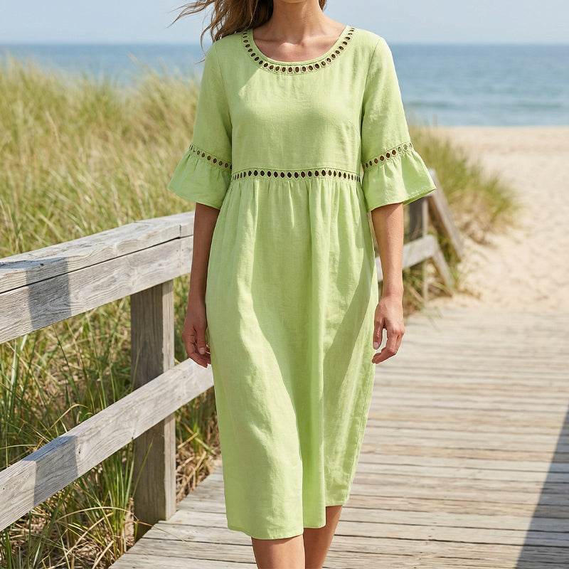 Amara - Abito midi da donna elegante effetto contenitivo