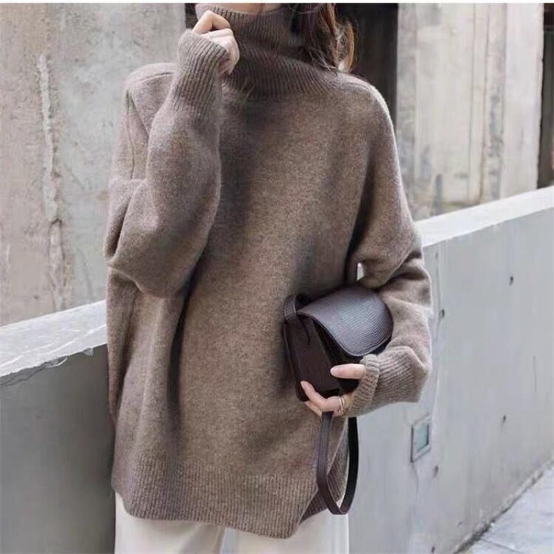 Maglione dolcevita ampio e comodo da donna – Capispalla autunno/inverno