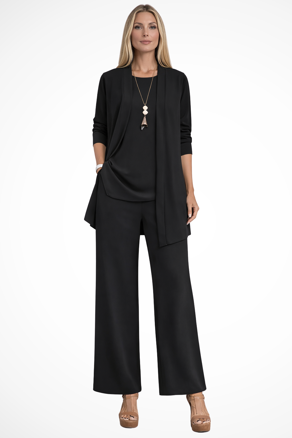 Completo elegante da donna a tre pezzi – Stile sofisticato e chic per occasioni formali e di lavoro