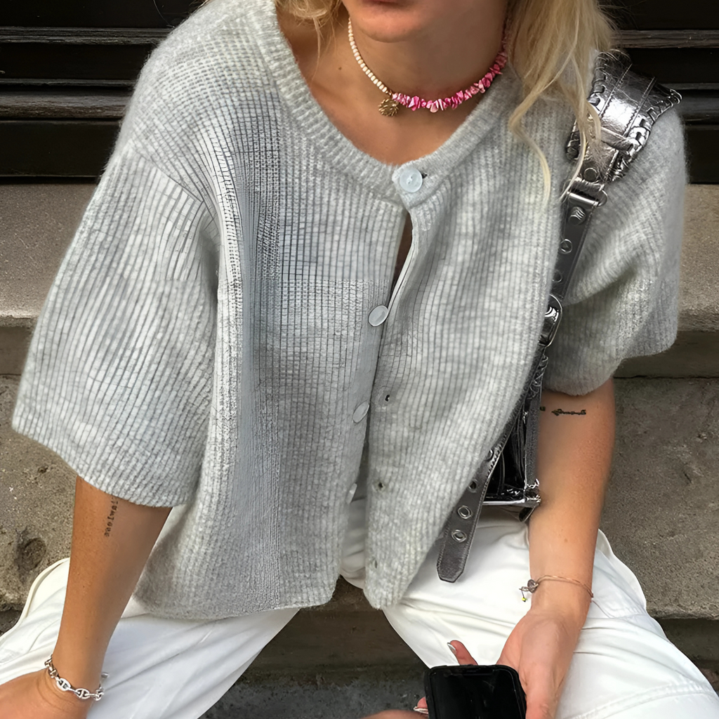 Gilet femme sans manches à boutons - Chic et léger