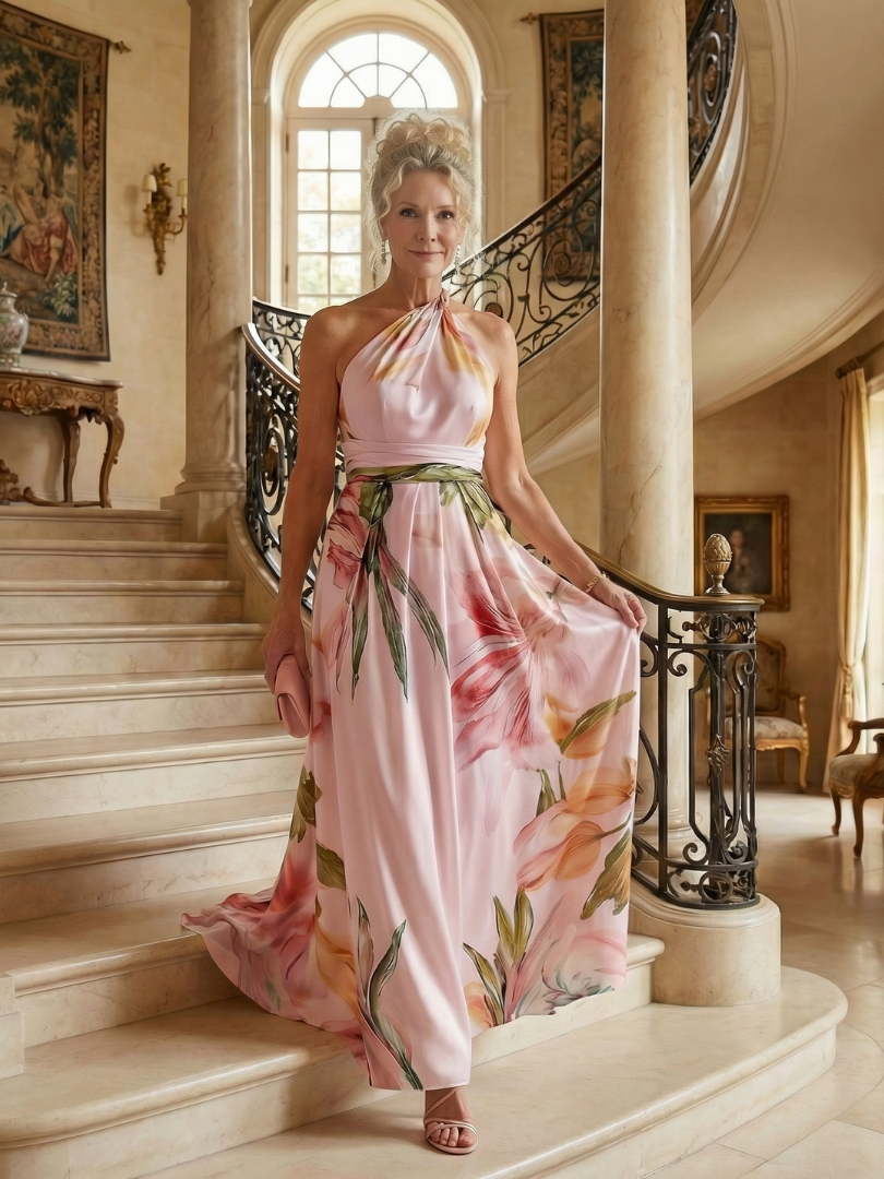 Abito maxi floreale leggero da donna - Delicato e femminile