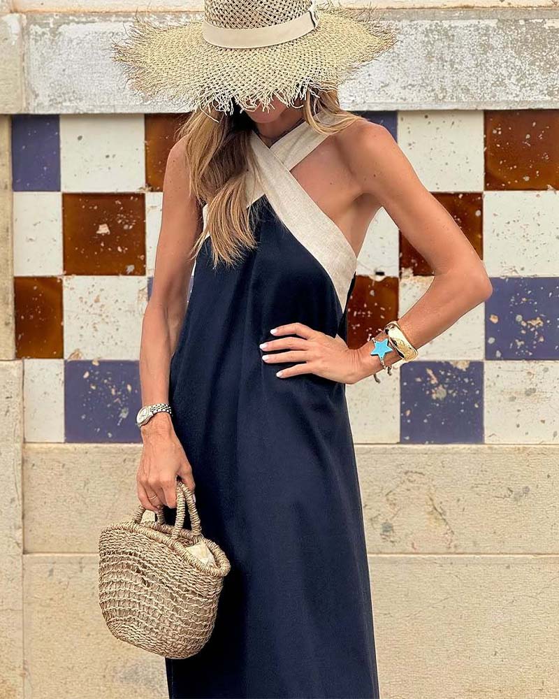 Abito maxi incrociato da donna – Elegante e fluido