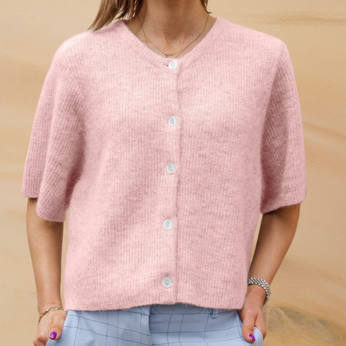 Gilet femme sans manches à boutons - Chic et léger