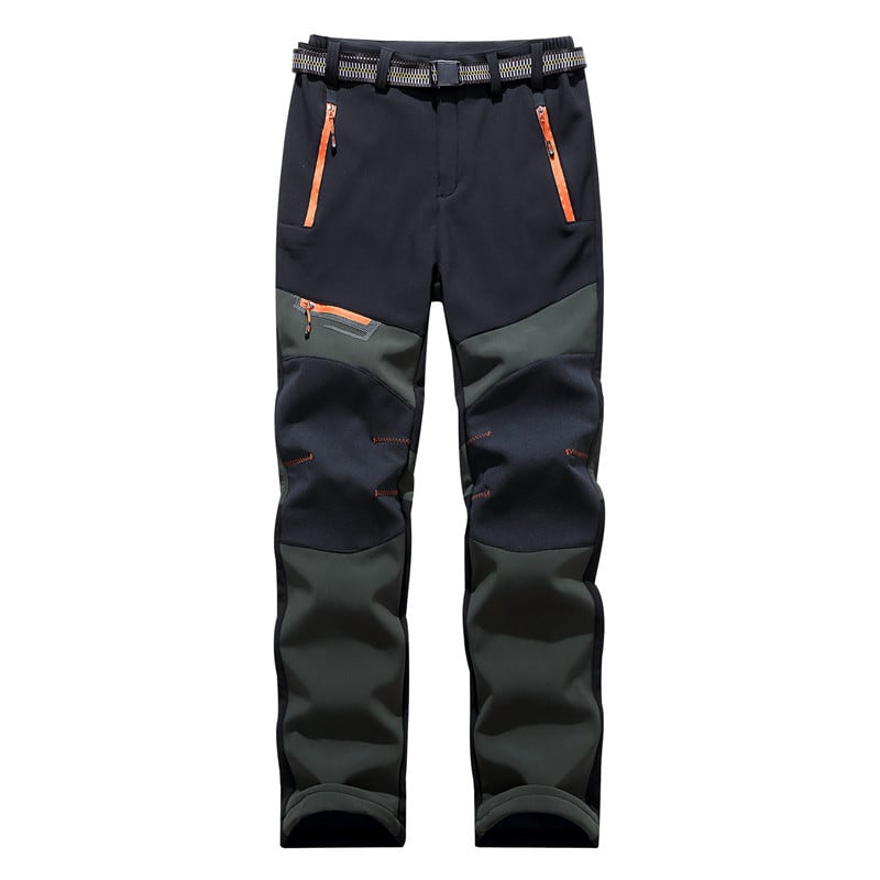 Pantaloni da sci unisex – Pantaloni invernali con design a contrasto per attività sulla neve