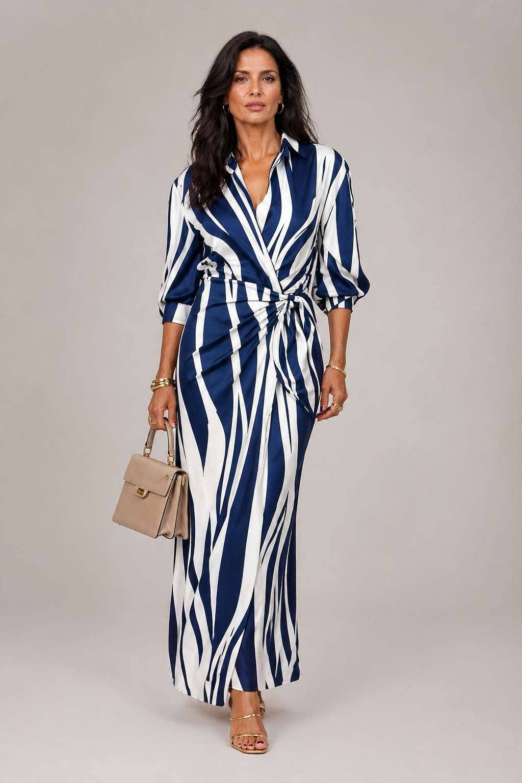Abito maxi da donna fluido con scollo a V - Leggero e valorizzante