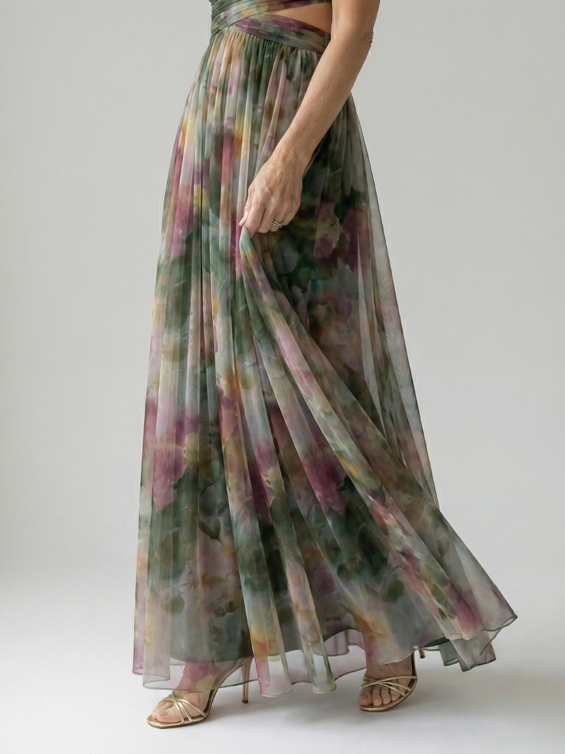 Abito maxi da donna incrociato e fluido - Femminile e leggero