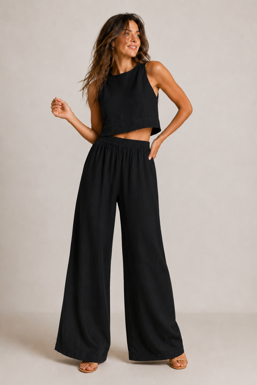 Set estivo da donna in cotone due pezzi - Leggero e naturale