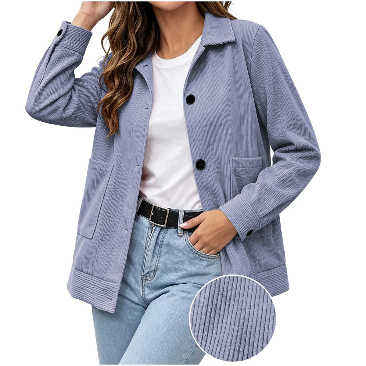 Veste décontractée pour femme à revers - Simple et soignée