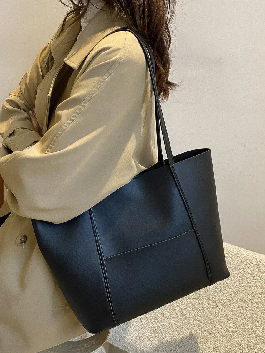 Borsa a tracolla in pelle resistente e spaziosa per donna - Borsa a tracolla chic