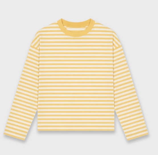 T-shirt da donna a righe color-block in stile rétro – Casual e vintage