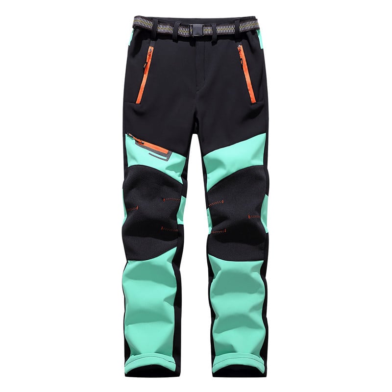 Pantaloni da sci unisex – Pantaloni invernali con design a contrasto per attività sulla neve