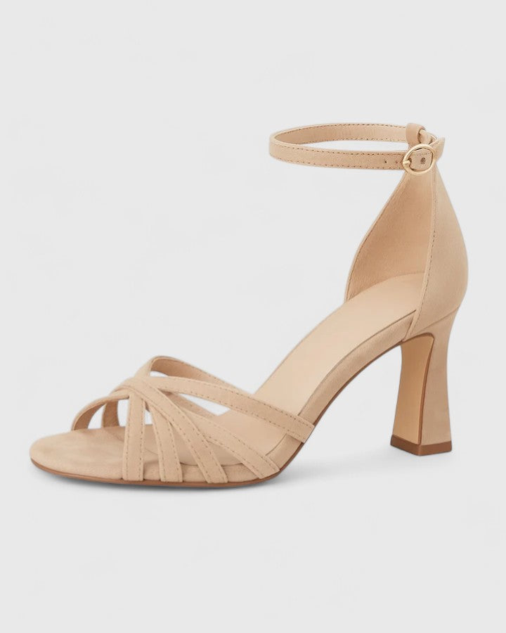 Décolleté da donna con cinturino – Tacco largo elegante da sera